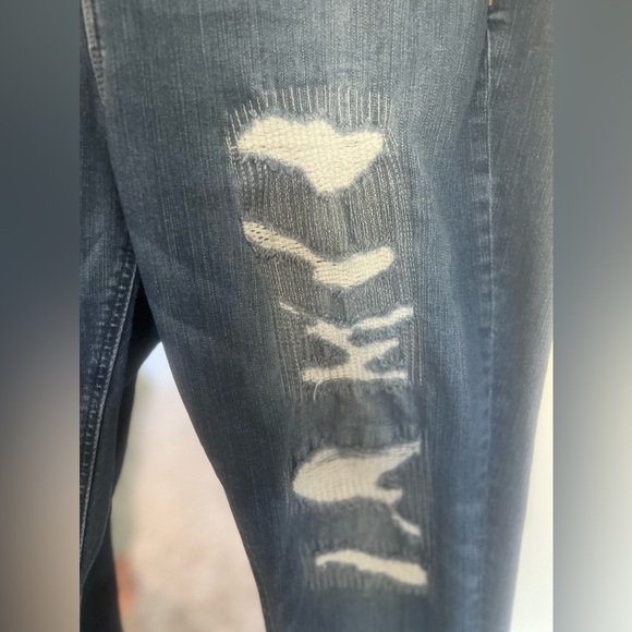 TORRID Size 22R Bombshell Skinny Jeans - Distressed / Raw Hems - SUPER Stretchy - Picture 6 of 8